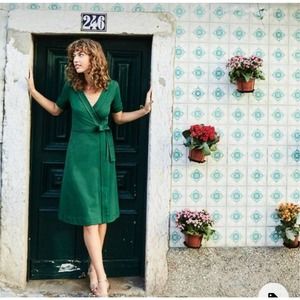 Boden Women's Mira Ponte Wrap Dress J0380 Size 6R